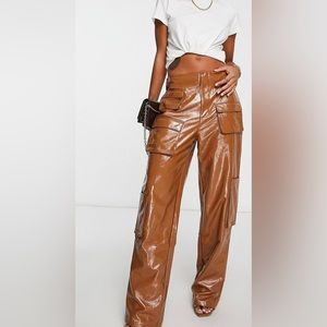 AFRM Sigmund Faux Leather Cargo Pants